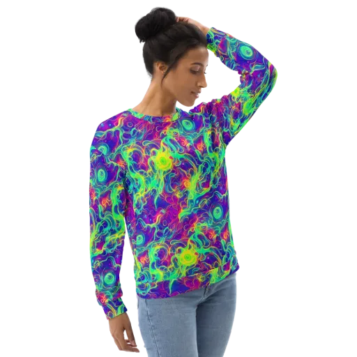 Ultraviolet Reverie on a Sweatshirt
