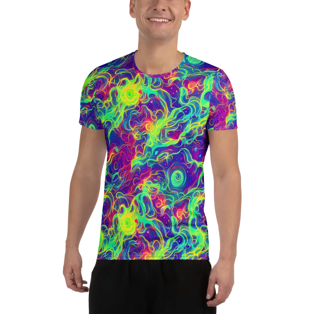 Ultraviolet Reverie on Men's Athletic T-Shirt — Front