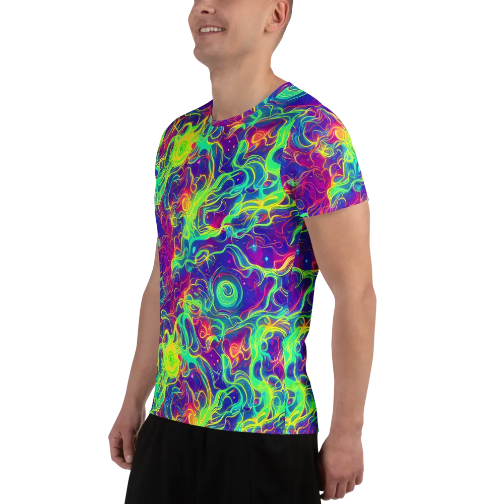 Ultraviolet Reverie on Men's Athletic T-Shirt — Left