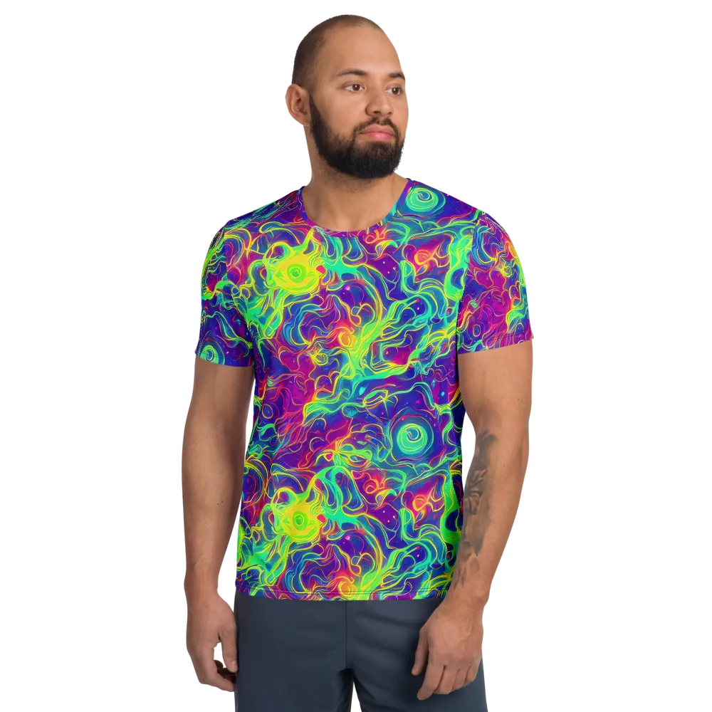 Ultraviolet Reverie on Men's Athletic T-Shirt — Front