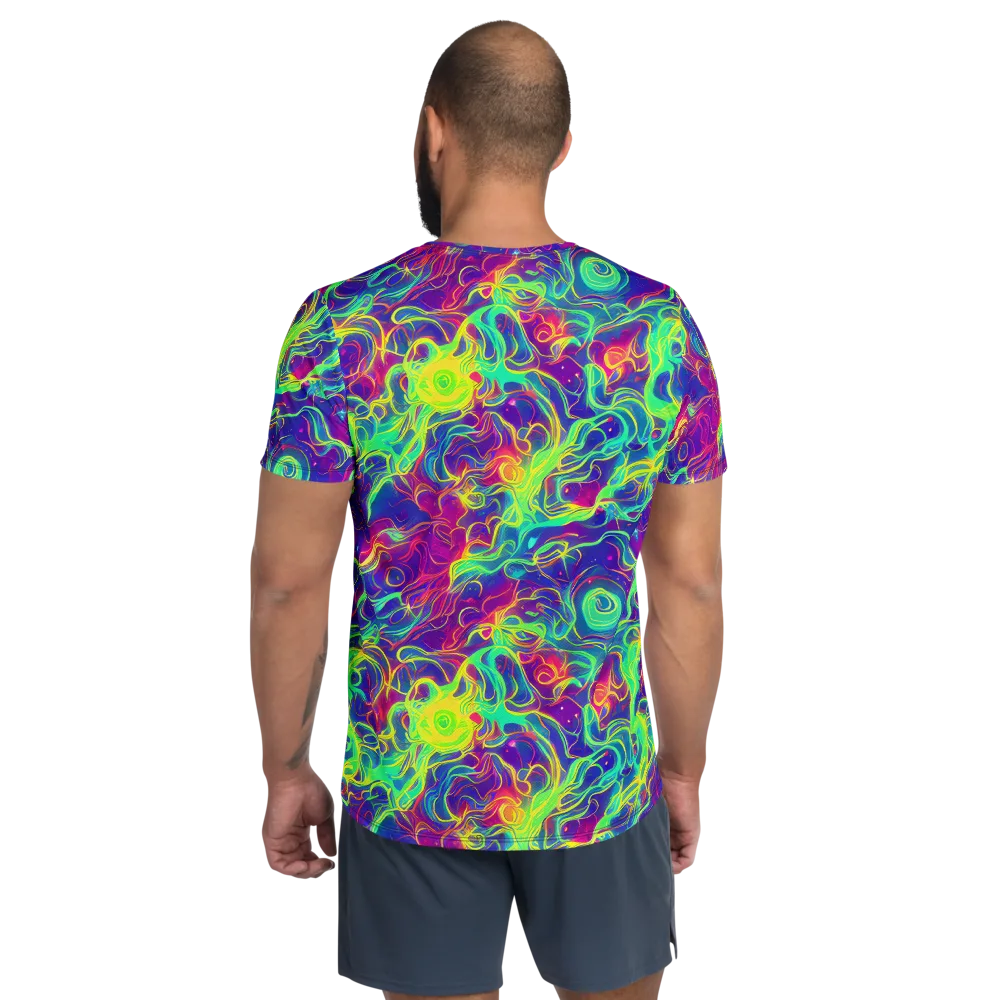 Ultraviolet Reverie on Men's Athletic T-Shirt — Back