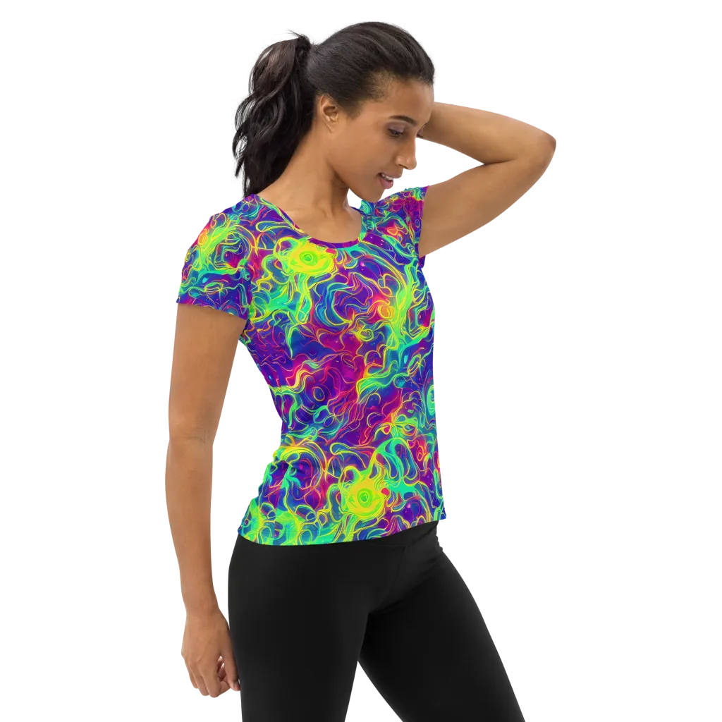 Ultraviolet Reverie on Women's Athletic T-Shirt — Right