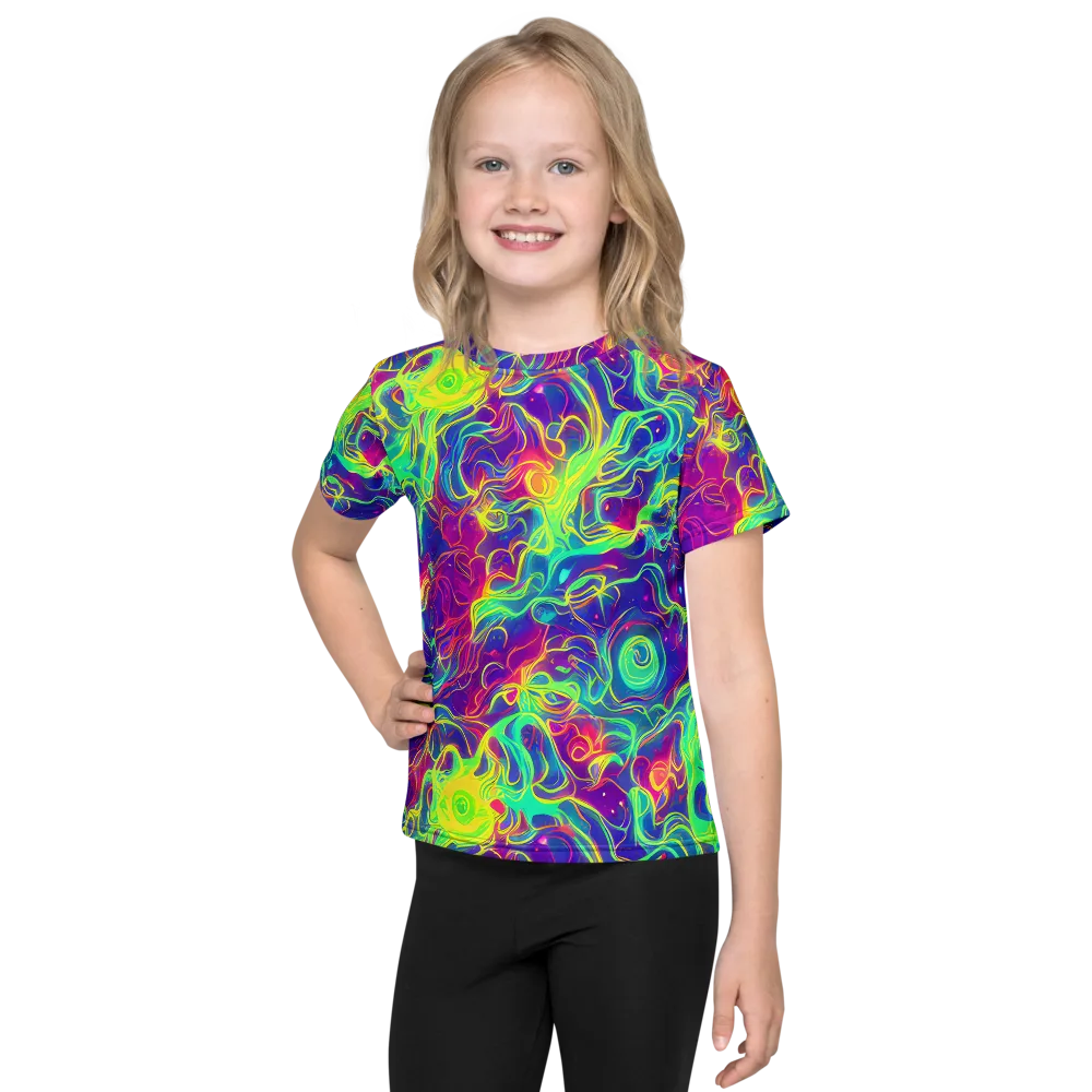 Ultraviolet Reverie on Kids Crew Neck T-Shirt — Front