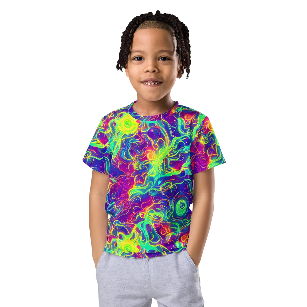 Ultraviolet Reverie on Kids Crew Neck T-Shirt — Front