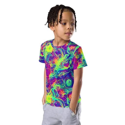 Ultraviolet Reverie on a Kids Crew Neck T-Shirt
