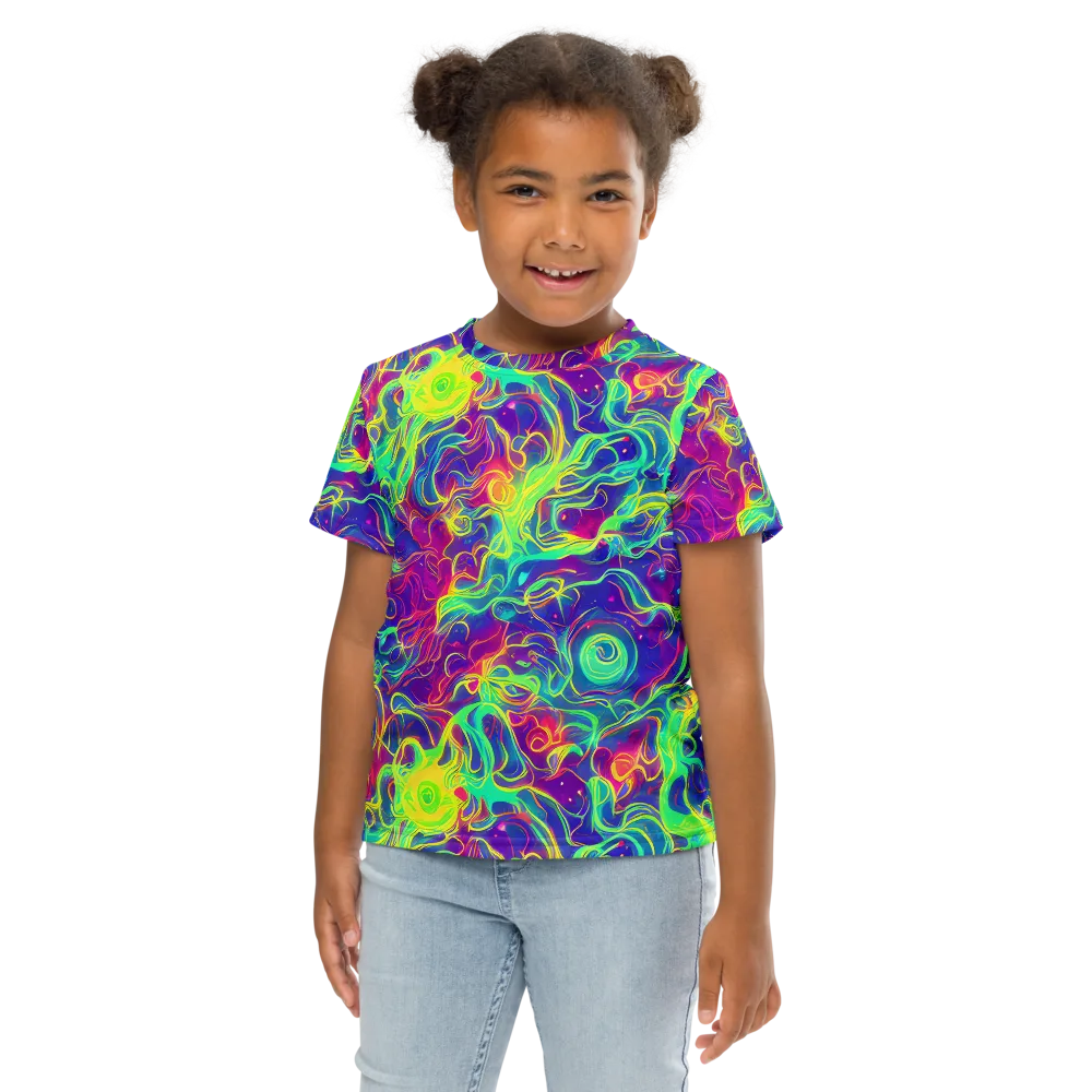Ultraviolet Reverie on Kids Crew Neck T-Shirt — Front