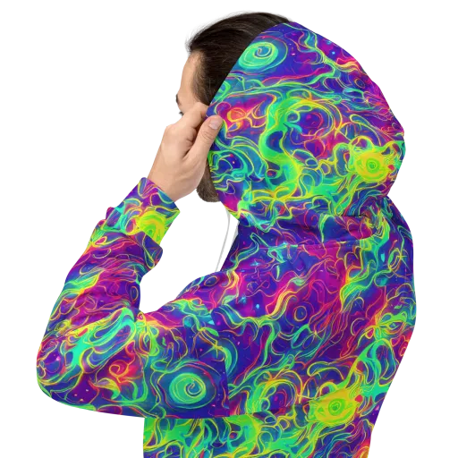 Ultraviolet Reverie on a Hoodie