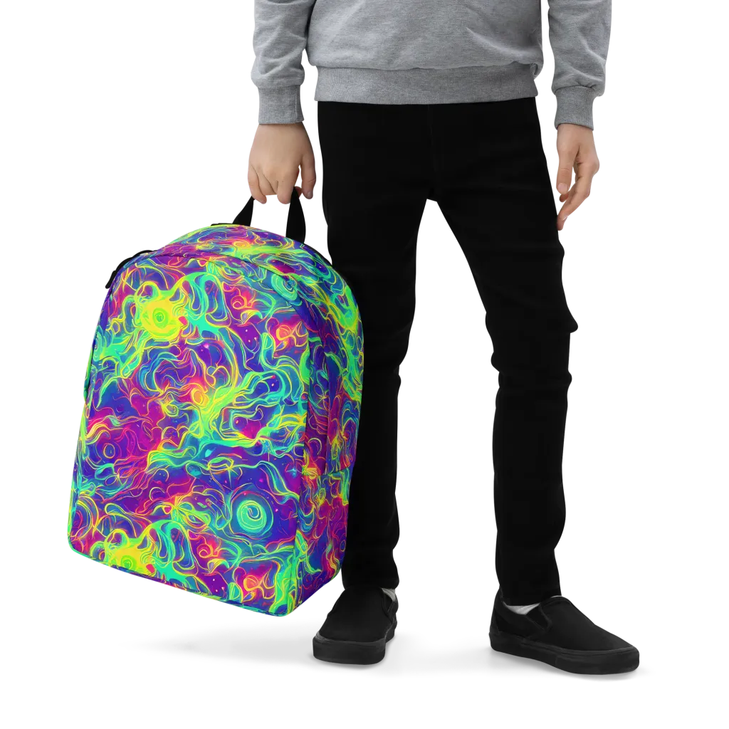 Ultraviolet Reverie on Minimalist Backpack — Zoomed-in