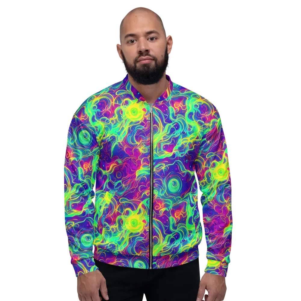 Ultraviolet Reverie on Bomber Jacket — Front
