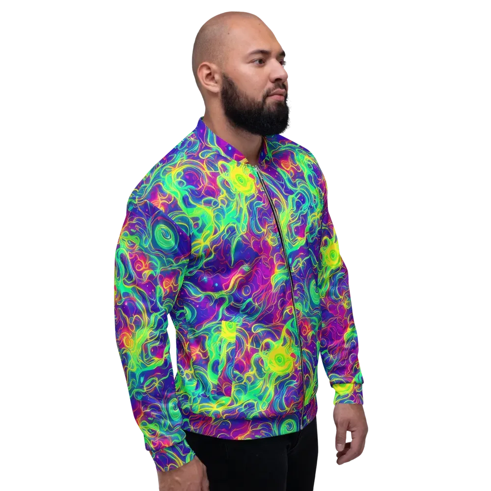 Ultraviolet Reverie on Bomber Jacket — Right
