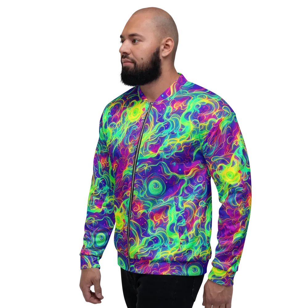Ultraviolet Reverie on Bomber Jacket — Left
