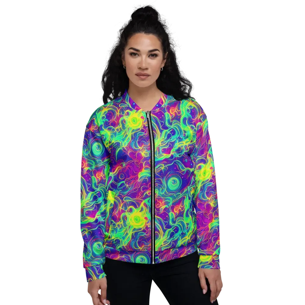Ultraviolet Reverie on Bomber Jacket — Front