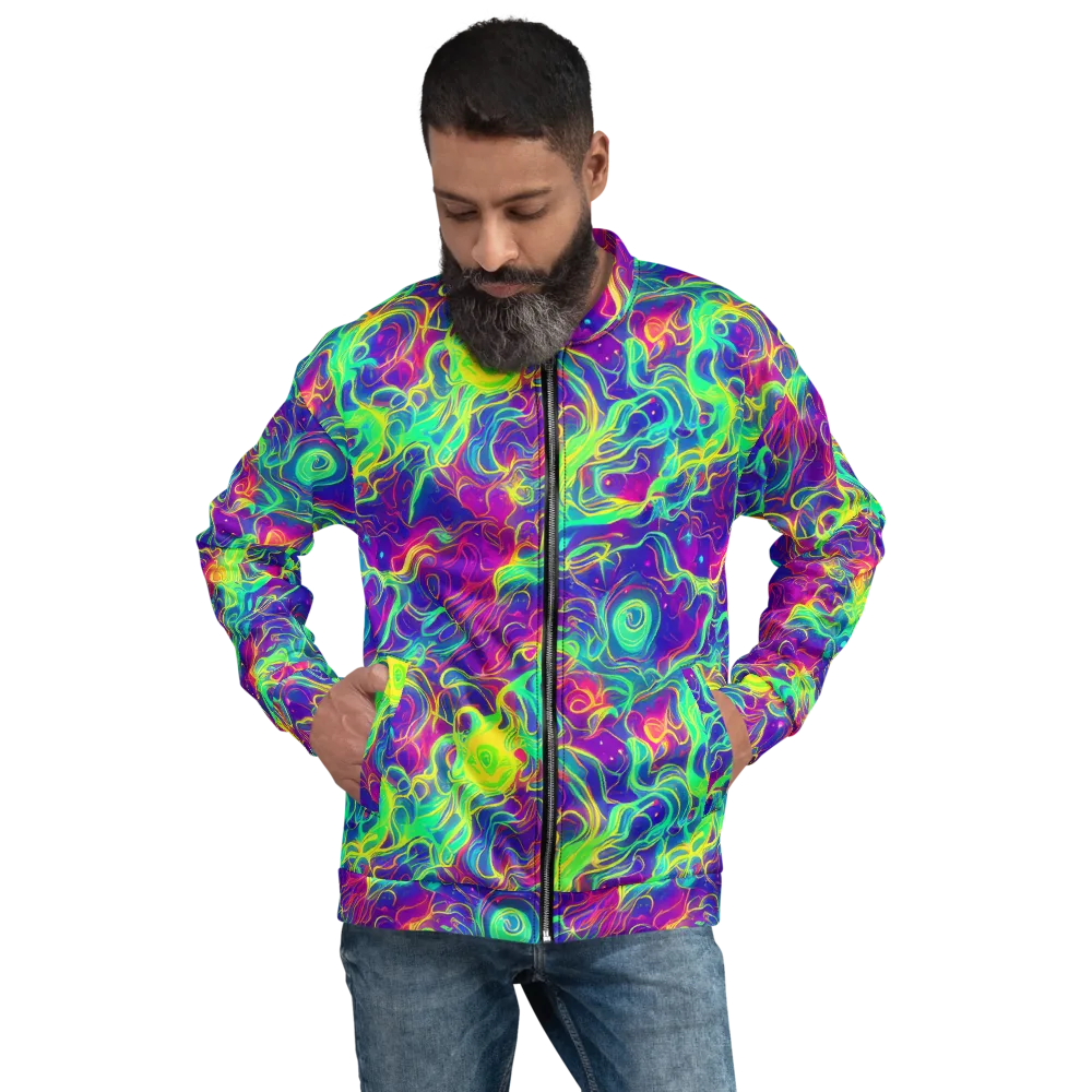 Ultraviolet Reverie on Bomber Jacket — Front