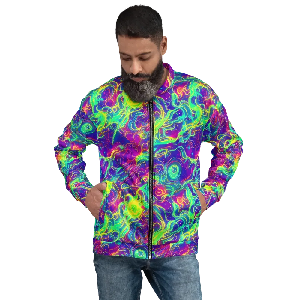 Ultraviolet Reverie on Bomber Jacket — Front