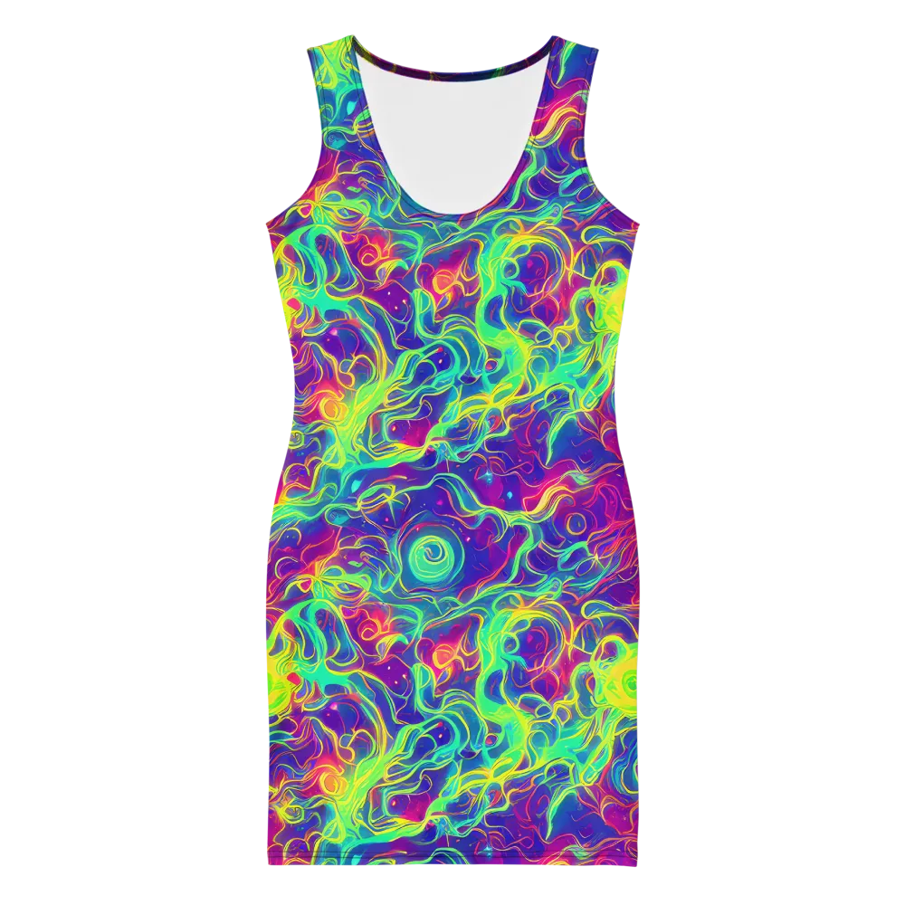 Ultraviolet Reverie on Bodycon Dress — Front