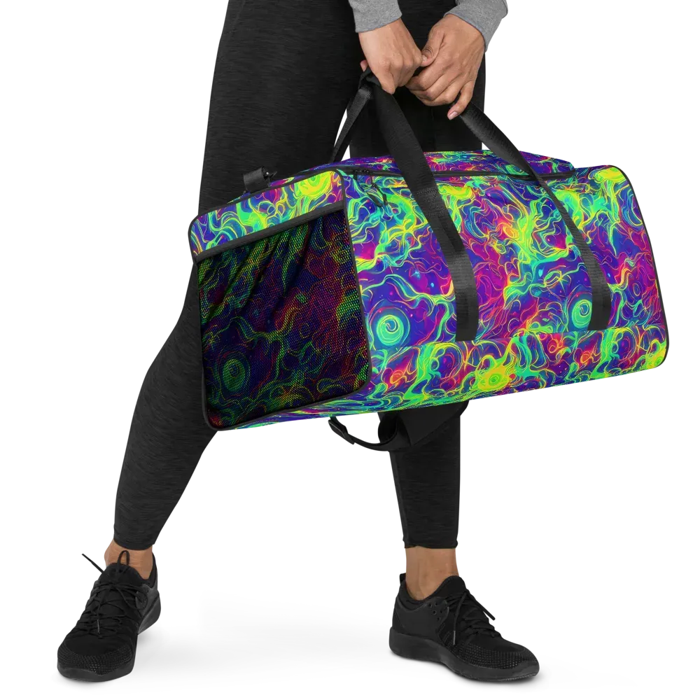 Ultraviolet Reverie on Duffle Bag — Right Front
