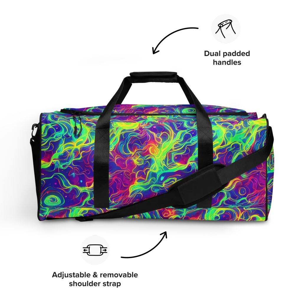 Ultraviolet Reverie on Duffle Bag — Front