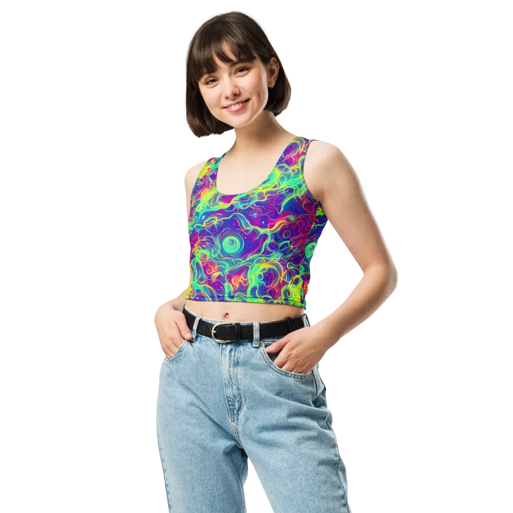 Ultraviolet Reverie on Crop Top — Front