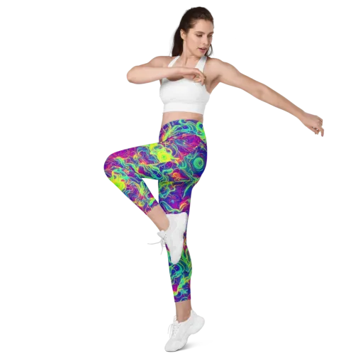 Ultraviolet Reverie on a Leggings with Pockets