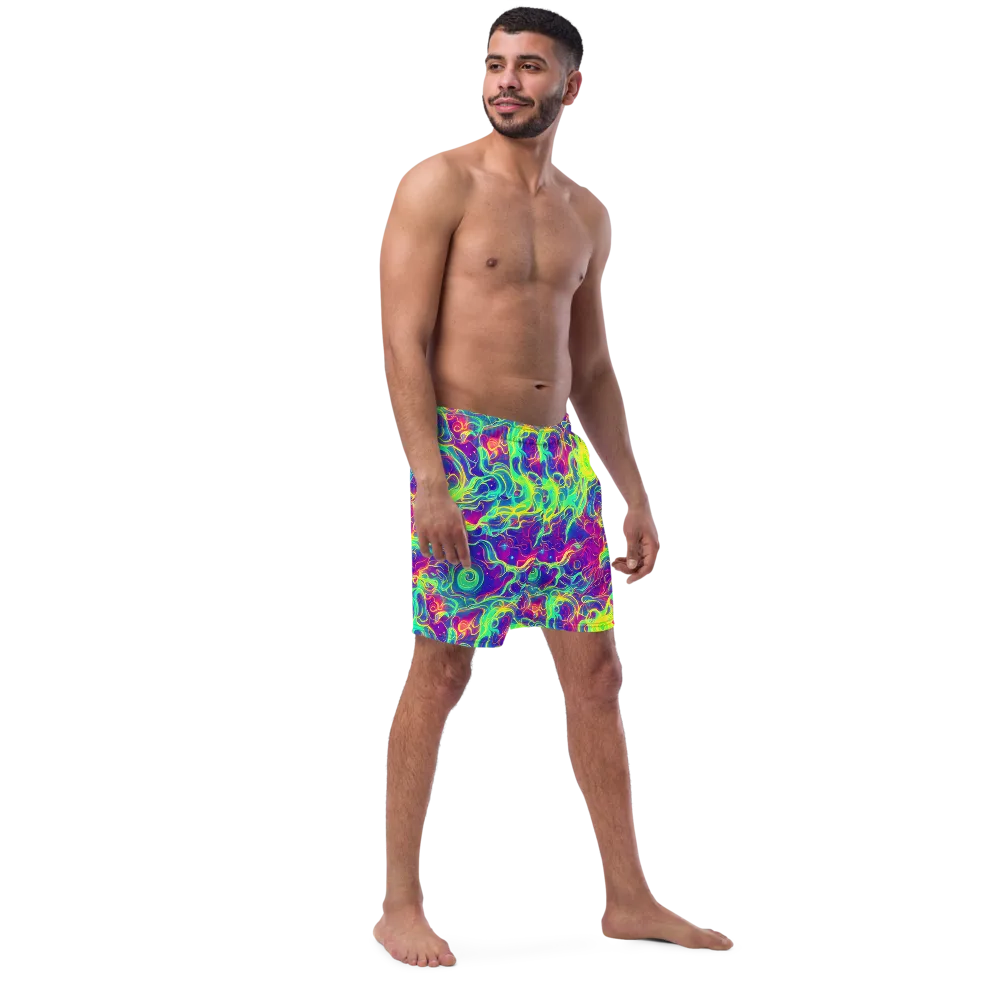 Ultraviolet Reverie on Swim Trunks — Right Front