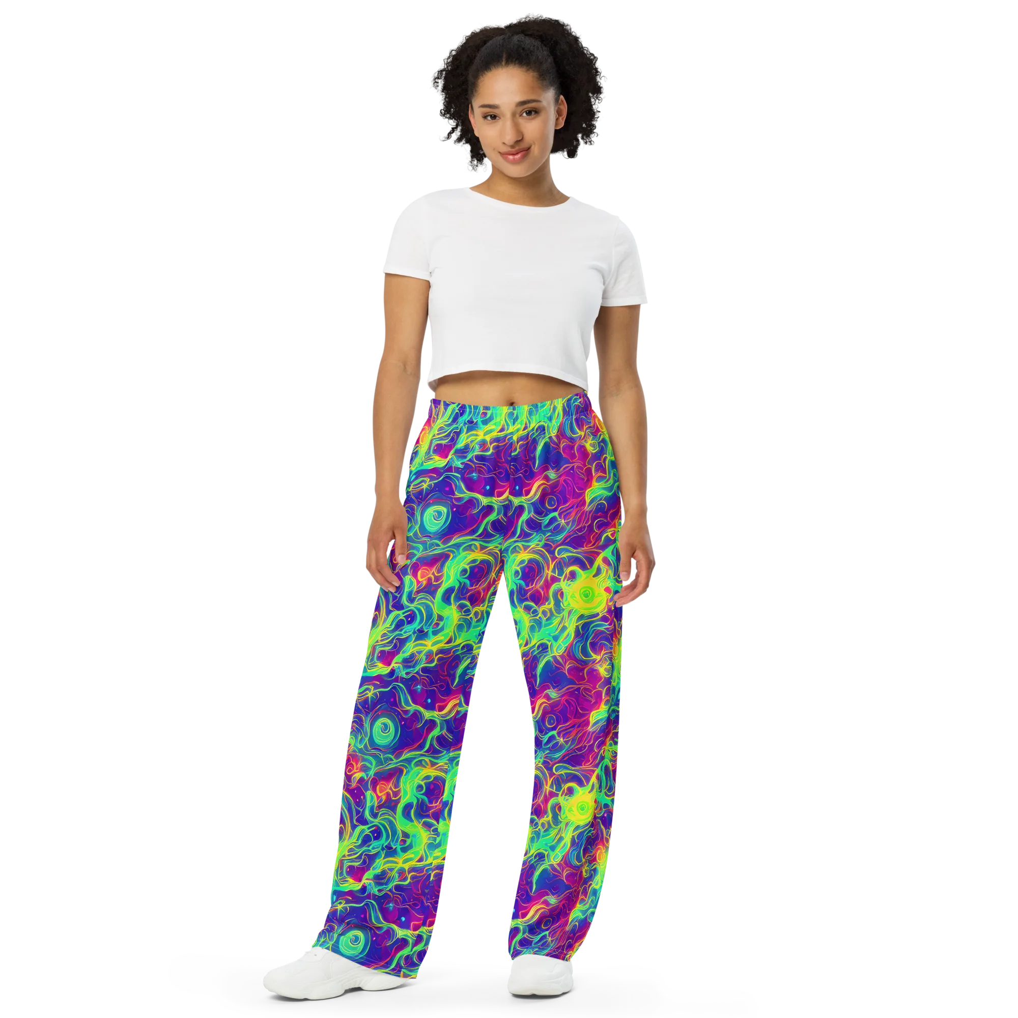 Ultraviolet Reverie on Wide-Leg Pants — Front