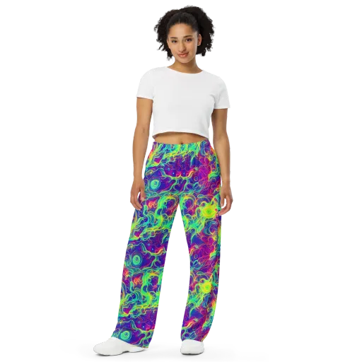 Ultraviolet Reverie on a Wide-Leg Pants