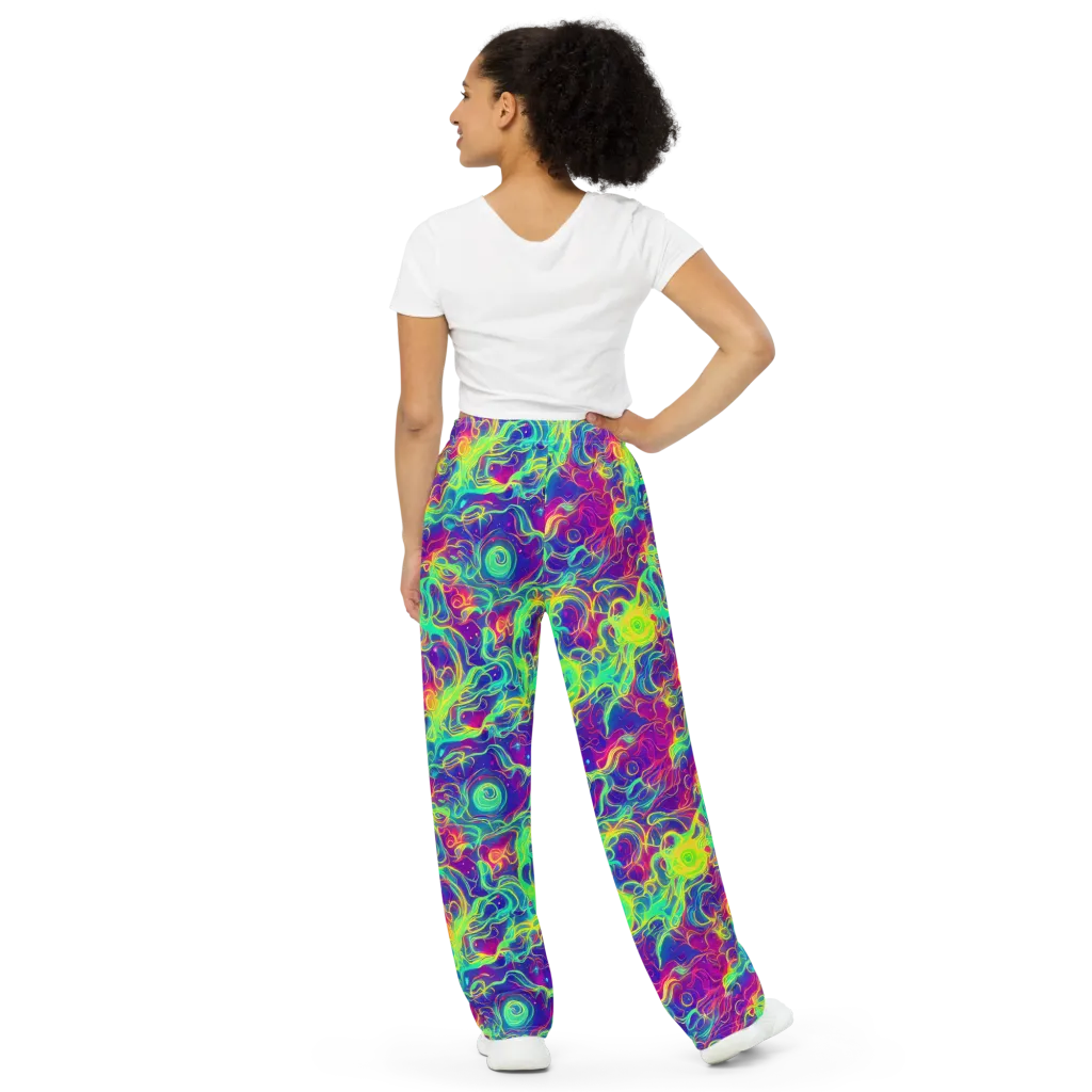 Ultraviolet Reverie on Wide-Leg Pants — Back