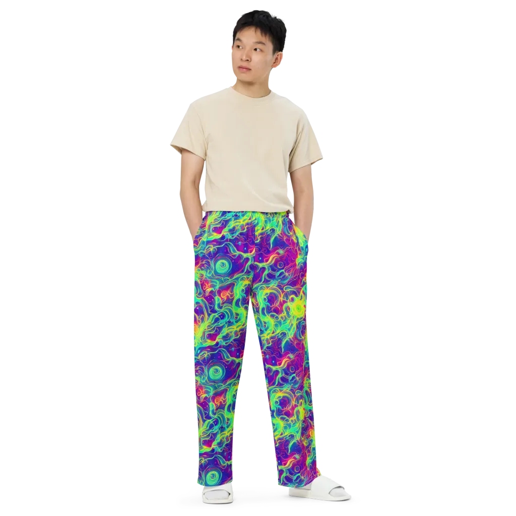 Ultraviolet Reverie on Wide-Leg Pants — Front