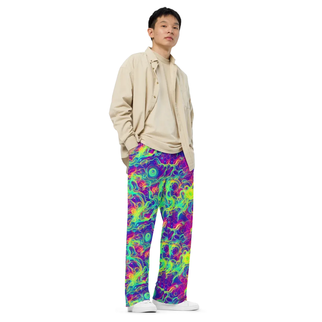 Ultraviolet Reverie on Wide-Leg Pants — Right Front
