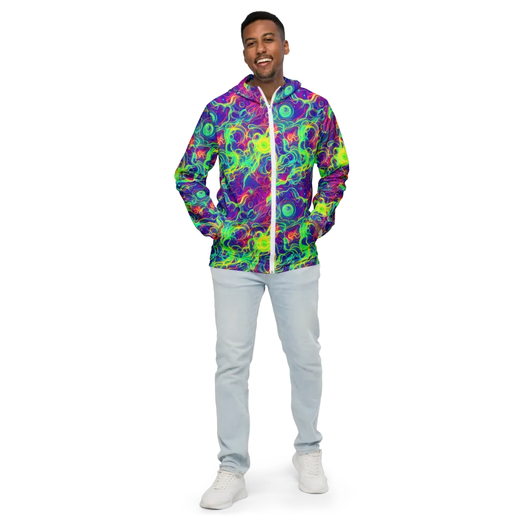 Ultraviolet Reverie on Men's Windbreaker — Front