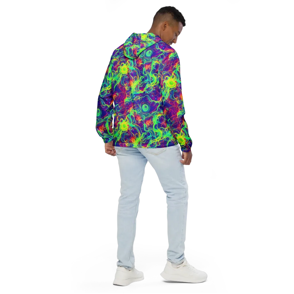Ultraviolet Reverie on Men's Windbreaker — Back