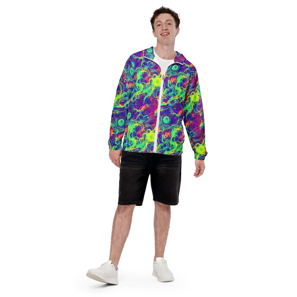Ultraviolet Reverie on Men's Windbreaker — Front
