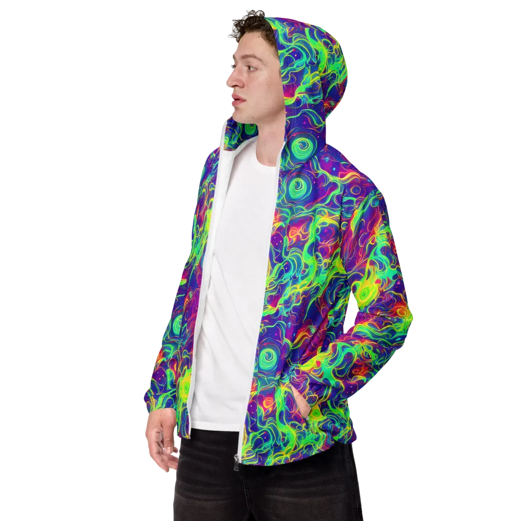 Ultraviolet Reverie on Men's Windbreaker — Left Front