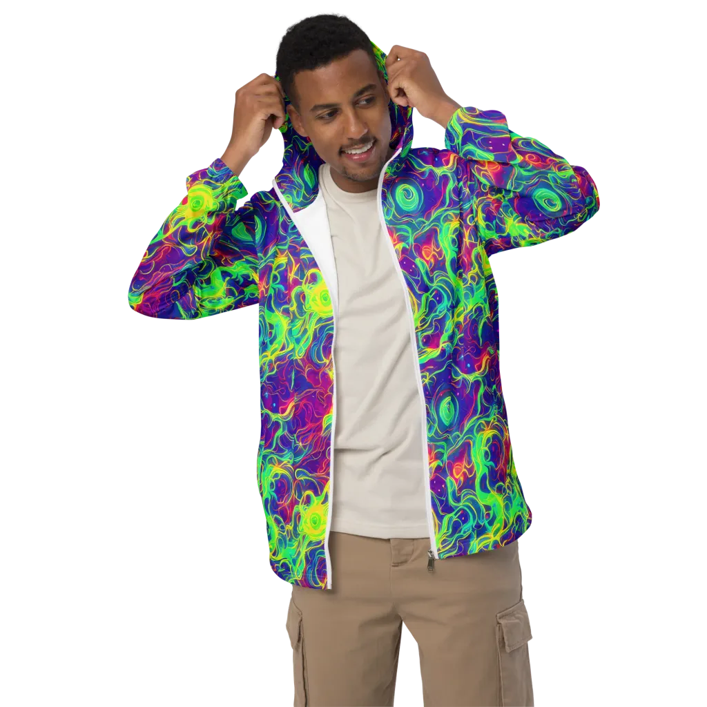 Ultraviolet Reverie on Men's Windbreaker — Front