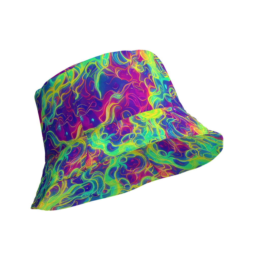 Ultraviolet Reverie on Reversible Bucket Hat — Product details Outside