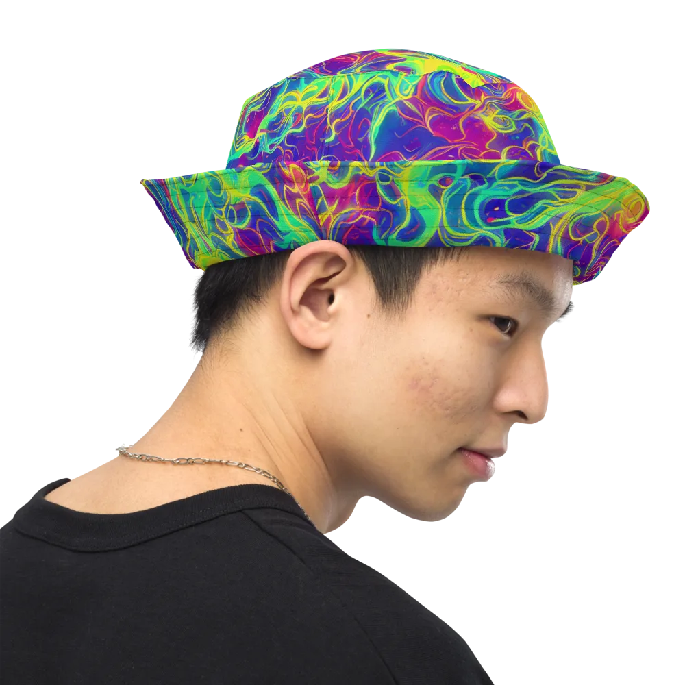 Ultraviolet Reverie on Reversible Bucket Hat — Right Outside