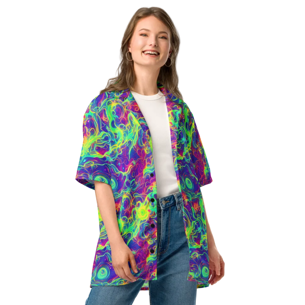 Ultraviolet Reverie on Button Shirt — Front