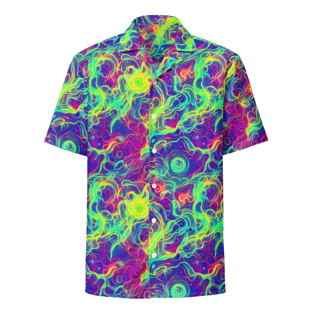 Ultraviolet Reverie on Button Shirt — Front