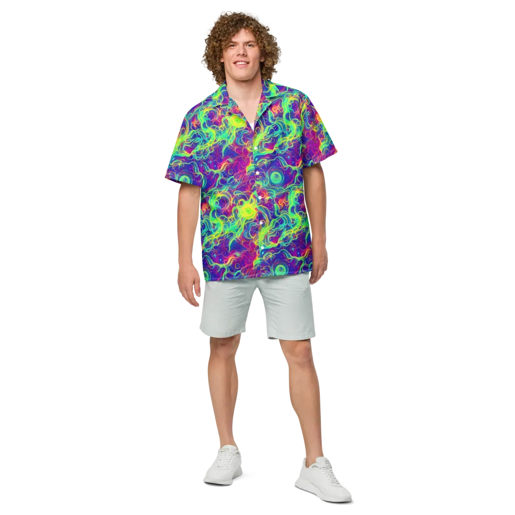 Ultraviolet Reverie on Button Shirt — Front