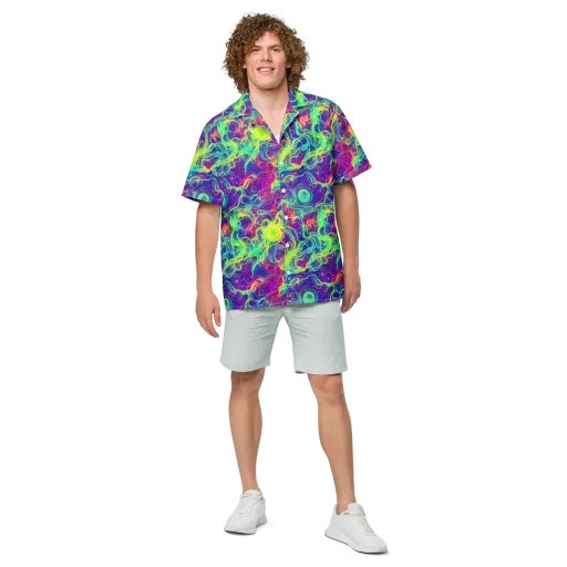 Ultraviolet Reverie on a Button Shirt