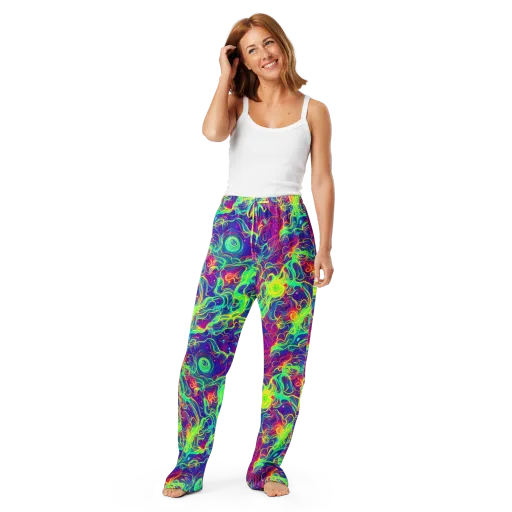 Ultraviolet Reverie on a Women's Pajama Pants