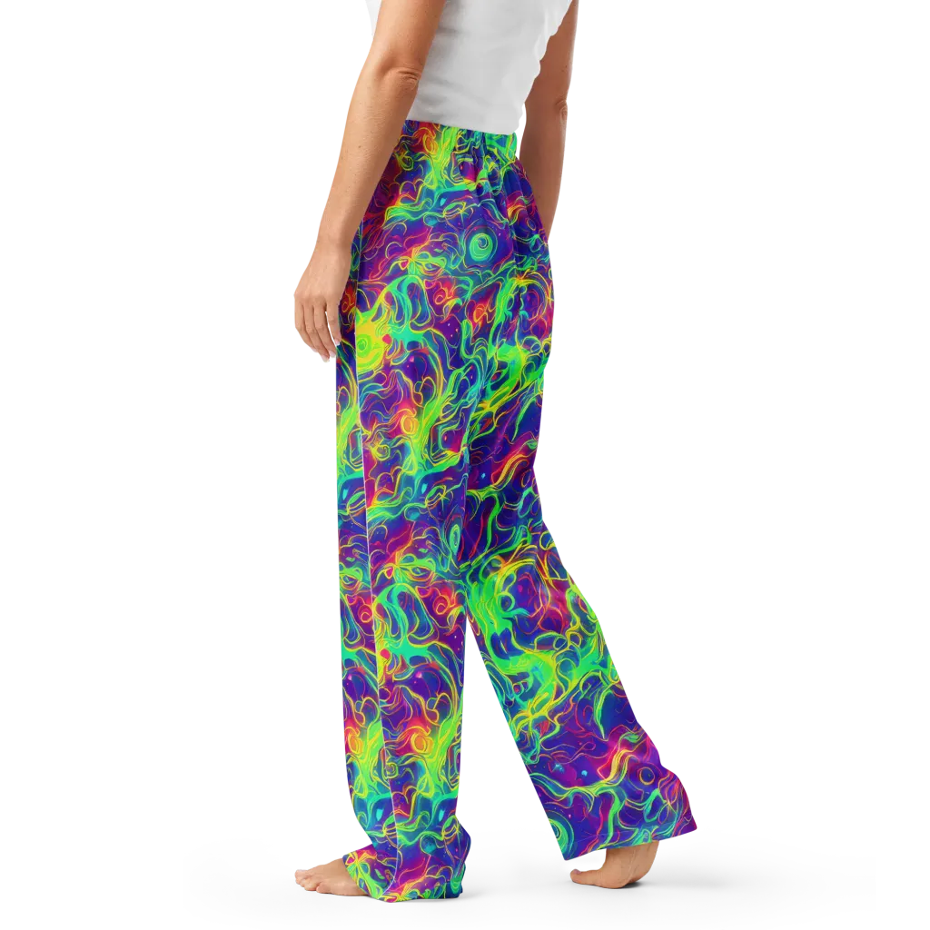 Ultraviolet Reverie on Women's Pajama Pants — Left