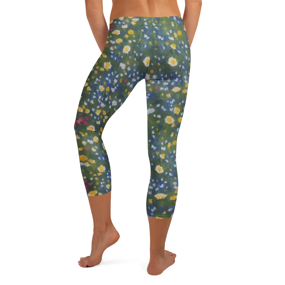 Meadow Reverie on Capri Leggings — Back