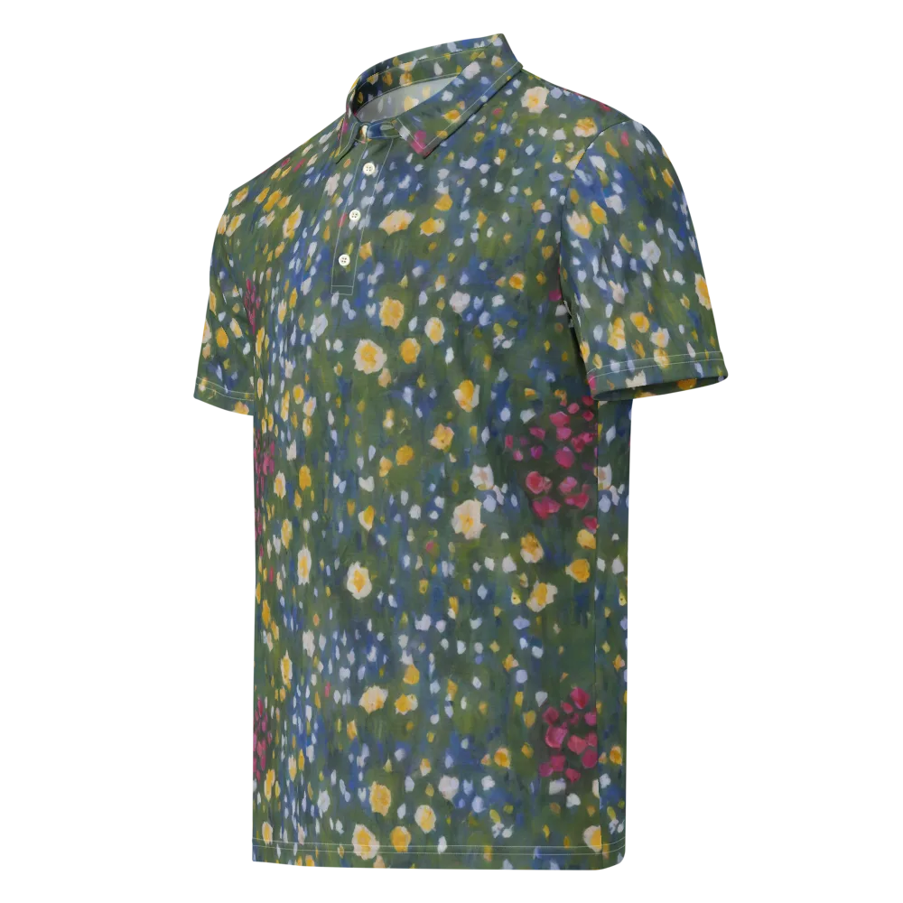 Meadow Reverie on Men's Slim Fit Polo Shirt — Left Front