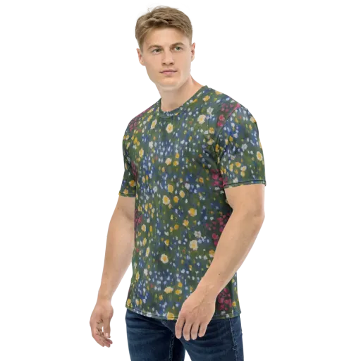 Meadow Reverie on a Men's Crew Neck T-Shirt