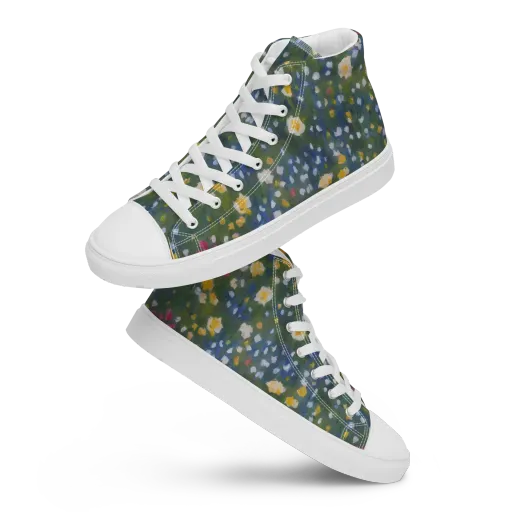 Meadow Reverie on a Women's High Top Canvas Shoes