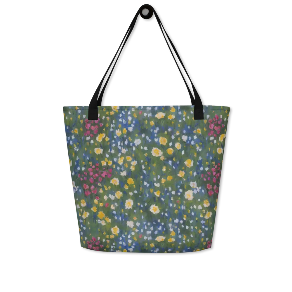 Meadow Reverie on Large Tote Bag W/ Pocket — Front