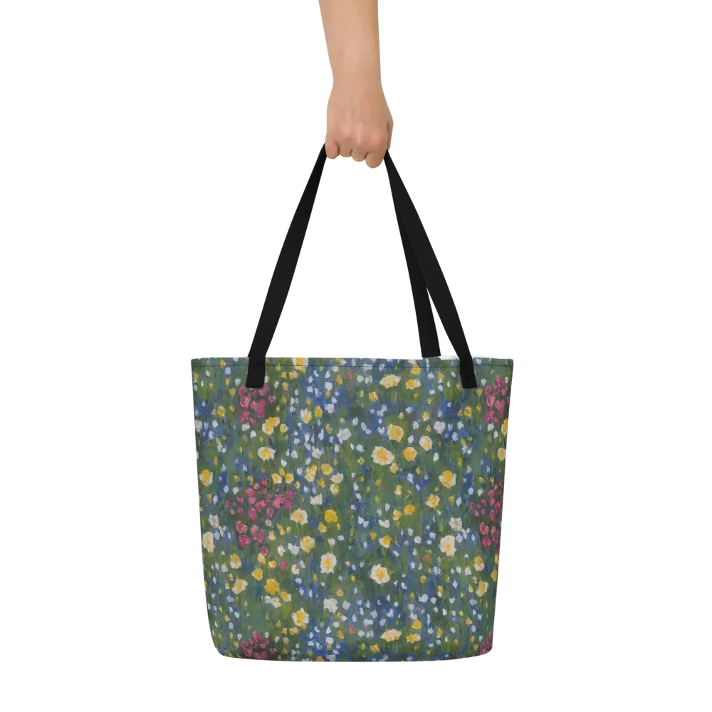 Meadow Reverie on Large Tote Bag W/ Pocket — Front
