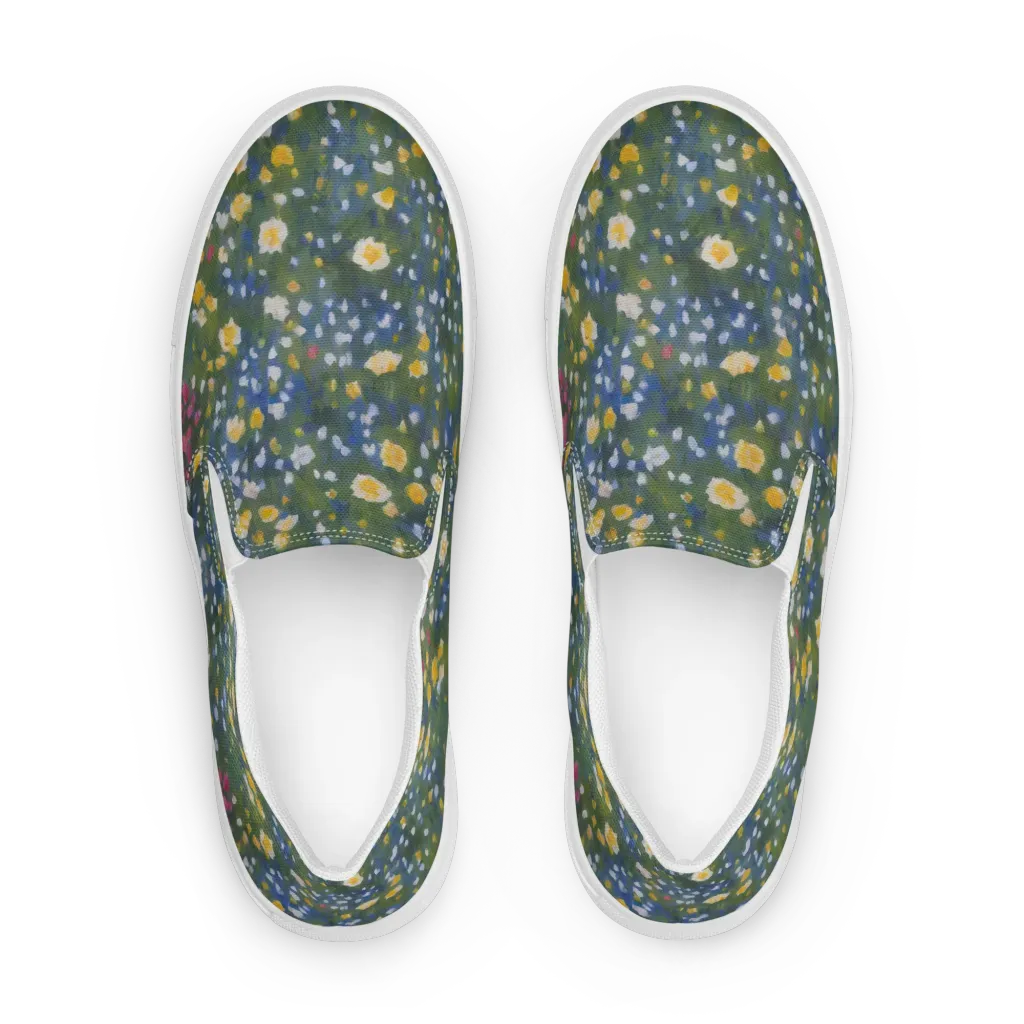 Meadow Reverie on Women's Slip-On Canvas Shoes — Front