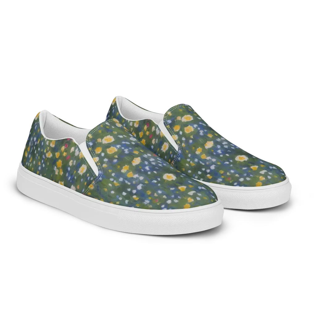 Meadow Reverie on Women's Slip-On Canvas Shoes — Right Front